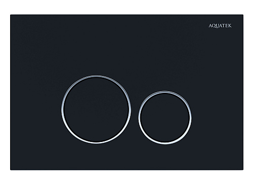 AQUATEK KDI-0000020 (005D) Панель смыва черная матовая ободок хром, клавиши круглые от магазина Белый Лис