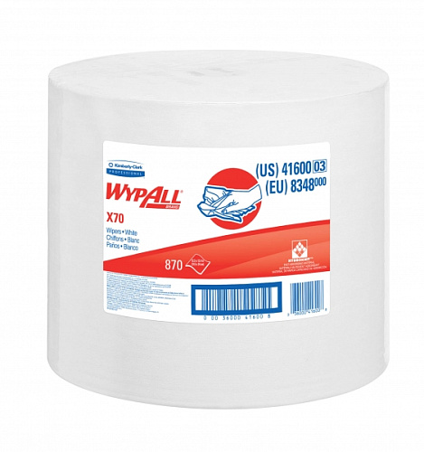 Kimberly-Clark 8348 WypAll X70 Протирочный материал - Большой рулон / Белый (ех 8384) от магазина Белый Лис