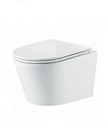 NOFER Nantes 23013 Унитаз подвесной, сиденье s/close 515x355 мм, белый - Цена: 24 080 руб. - Подвесные унитазы - Магазин Белый Лис