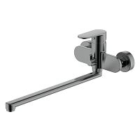 AQ1842BGM НИКА смеситель для ванны с длинным изливом, оружейная сталь - Цена: 14 100 руб. - Смесители AQUATEK - Магазин Белый Лис