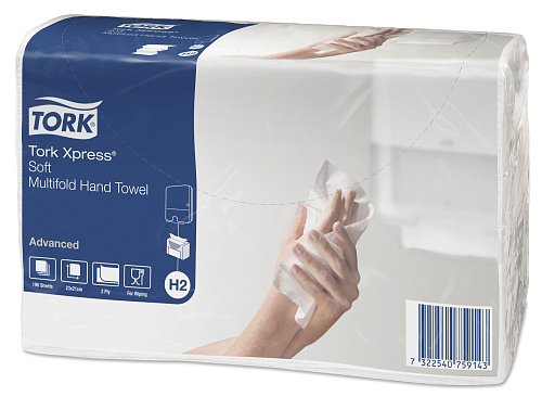 471135 Tork Xpress Advanced листовые полотенца двухслойные сложения Multifold от магазина Белый Лис