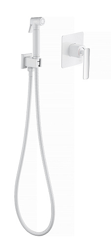 Смеситель встроенный с гигиеническим душем Timo Torne хром-белый (4389/00-16SM) от магазина Белый Лис