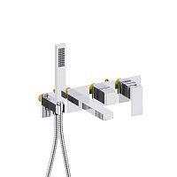 AQ1644CR ЛИБРА смеситель для ванны встроенный (внешняя и скрытая часть) - Цена: 42 830 руб. - Смесители AQUATEK - Магазин Белый Лис