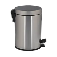 MERIDA CLASSIC KIM410 Корзина с педалью металлическая матовая (12 л.) - Цена: 3 510 руб. - Урны и контейнеры для мусора - Магазин Белый Лис