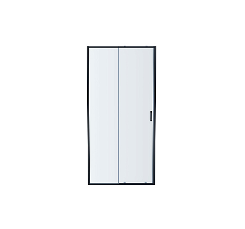 AQ ARI RA 12020BL Душевая дверь двухэлементная, раздвижная1200x2000 профиль черный, стекло прозрачное от магазина Белый Лис
