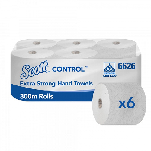 6626 Scott CONTROL EXTRA STRONG Бумажные полотенца в рулонах белые однослойные (вместо 6620, 6621) от магазина Белый Лис