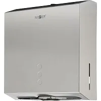 NOFER 04006.S Диспенсер для бумажных полотенец Nofer из нержавеющей стали матовый 300х280х100 от магазина Белый Лис