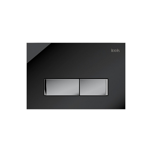 Клавиша смыва IDDIS Uniglass универсальная черное стекло 010 (UNG10GBi77) от магазина Белый Лис