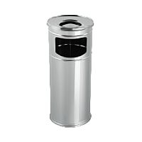 Efor Metal 492 Урна с контейнером хром высота 60 см диаметр 21 см - Цена: 2 850 руб. - Урны и контейнеры для мусора - Магазин Белый Лис