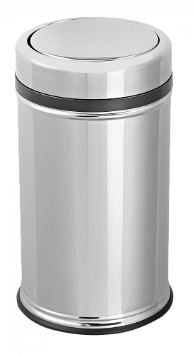 Efor Metal 801 Корзина-Урна для мусора 8 л,Хромированная с вращающейся крышкой ,h:30,5 сm Ø:20,5 cm - Цена: 5 487.34 руб. - Урны и контейнеры для мусора - Магазин Белый Лис