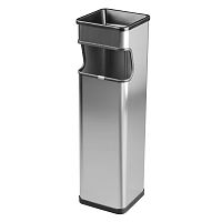 NOFER 14124.2.S Урна уличная прямоугольная из нержавеющей стали матовая - Цена: 29 115 руб. - Урны и контейнеры для мусора - Магазин Белый Лис