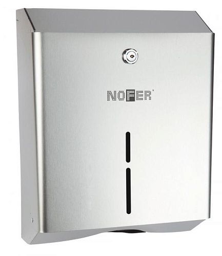 NOFER 04010.S Диспенсер для бумажных полотенец прямоугольный из нержавеющей стали, матовый 320х250х115 от магазина Белый Лис
