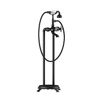 Смеситель напольный для ванны и душа Timo Nelson (1900/03Y-CR) черный - Цена: 39 843 руб. - Смесители Timo - Магазин Белый Лис