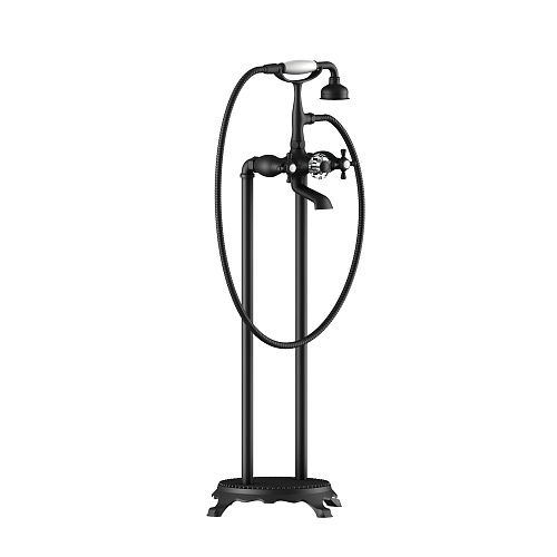 Смеситель напольный для ванны и душа Timo Nelson (1900/03Y-CR) черный от магазина Белый Лис