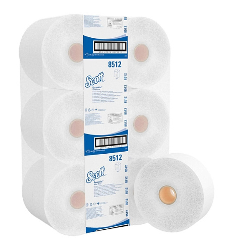Kimberly-Clark 8512 SCOTT Двухслойная туалетная бумага в больших рулонах от магазина Белый Лис