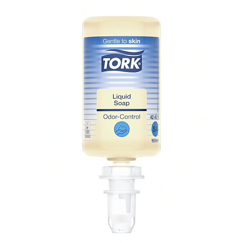 424011 Tork нейтрализующее запах жидкое мыло для рук, система S4, прозрачный - Цена: 5 699.04 руб. - Жидкое мыло для диспенсеров - Магазин Белый Лис